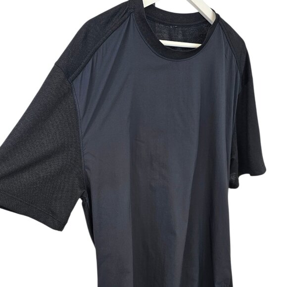 Lululemon Mens Forward Factor Short Sleeve Shirt, Mixed Media, Athletic, Black,M - Picture 2 of 6